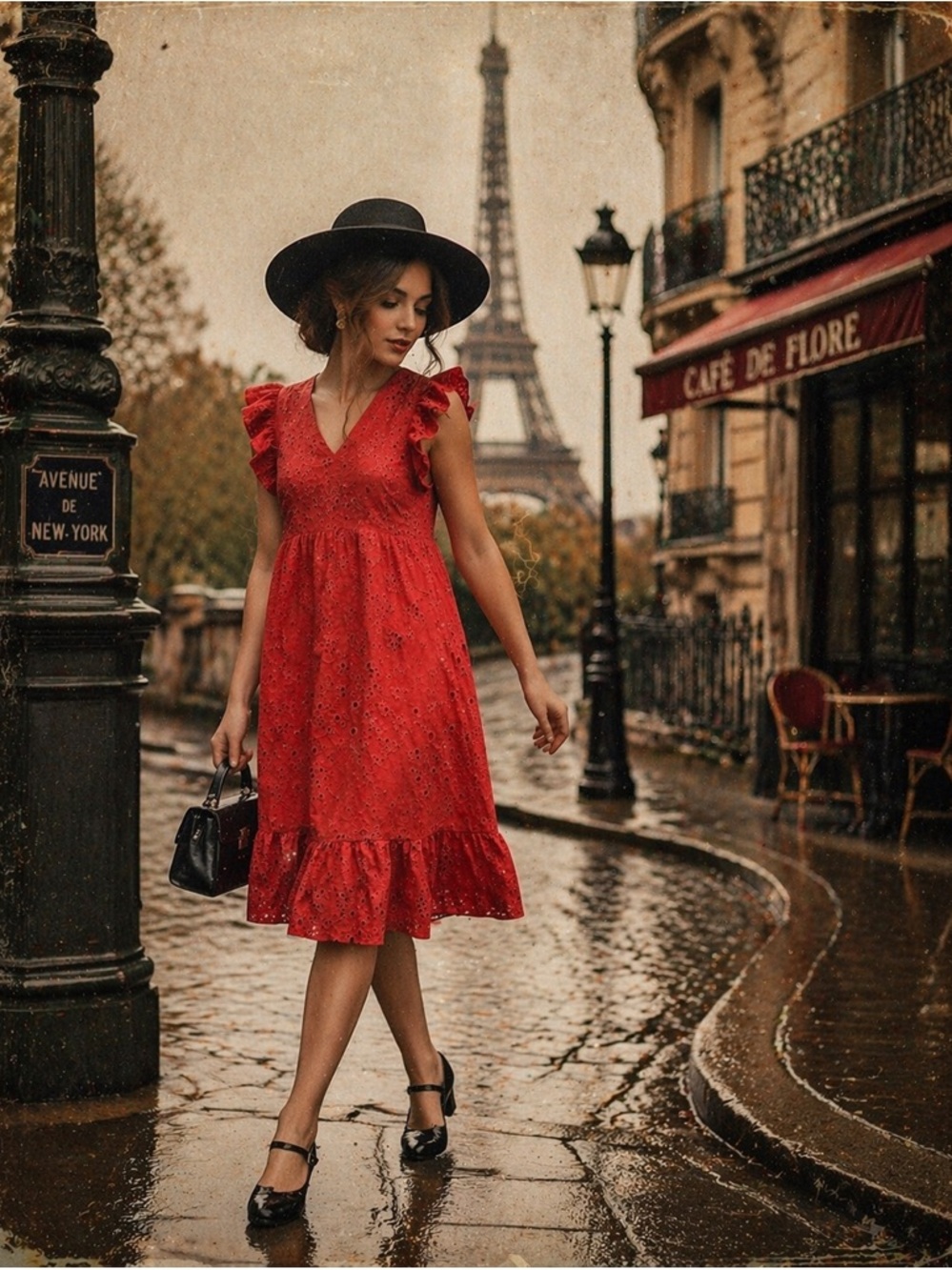 Isabel and Nina 🌺 Coral Eyelet Dress – Feminine & Summer Ready